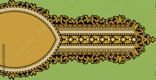 A seamless textile design inspired by traditional Indian block prints, featuring floral and geometric patterns for handcrafted wallpapers and ornate gift wraps.