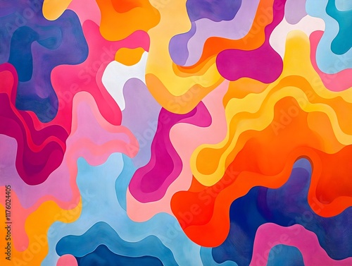 Monochromatic abstract pattern with varying shades of a single bright color