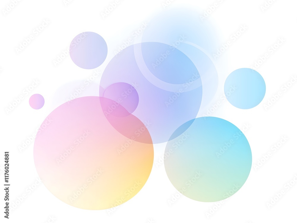 Simple overlapping circles with gradient fills, modern and vibrant palette Simple overlapping circles with gradient fills, modern and vibrant palette