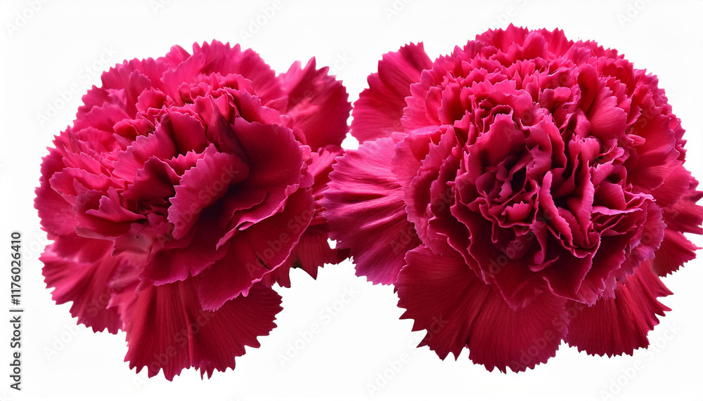 crimson carnation flower remoted with clipping route on white crimson carnation flower remoted with clipping route on white