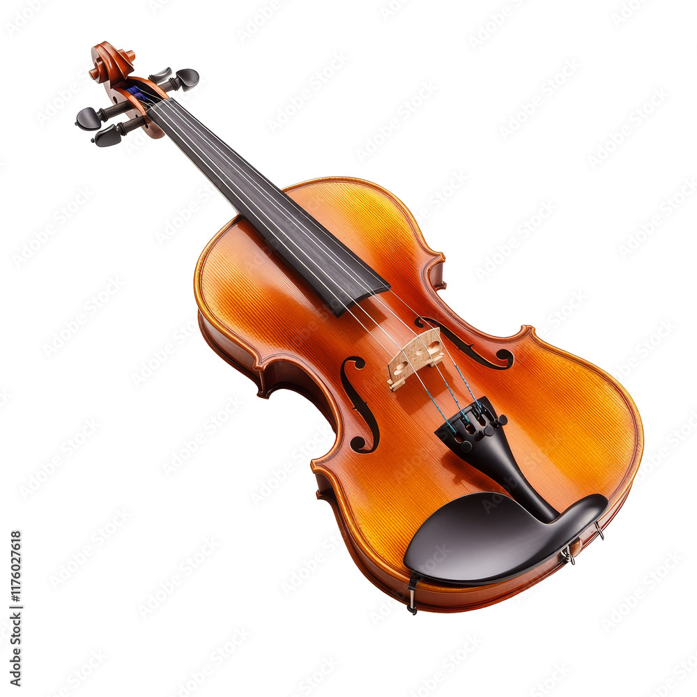 A beautiful violin on a transparent background showcasing its elegant craftsmanship and rich wooden tones, violin isolated on transparent background A beautiful violin on a transparent background showcasing its elegant craftsmanship and rich wooden tones, violin isolated on transparent background