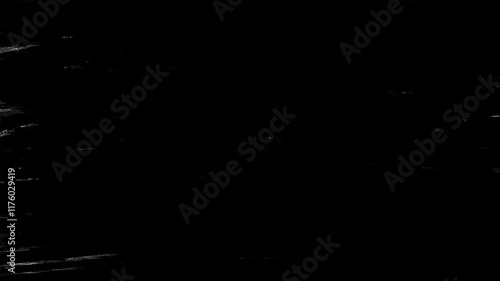 Animation of hand drawn transition. Brush stroke black and white background