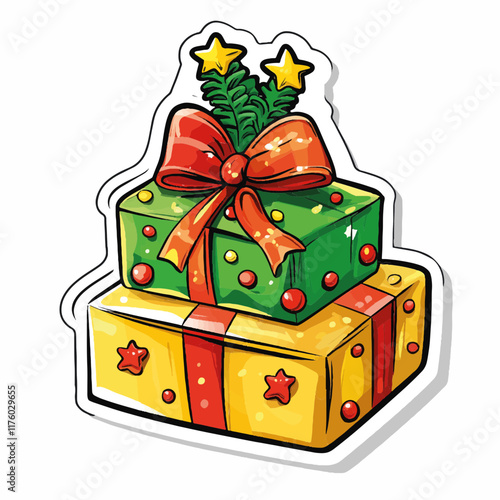 vektor Illustration aus dem Package Gesellschaft, Weihnachten und Sticker