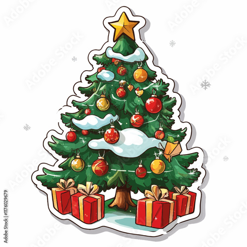 vektor Illustration aus dem Package Gesellschaft, Weihnachten und Sticker