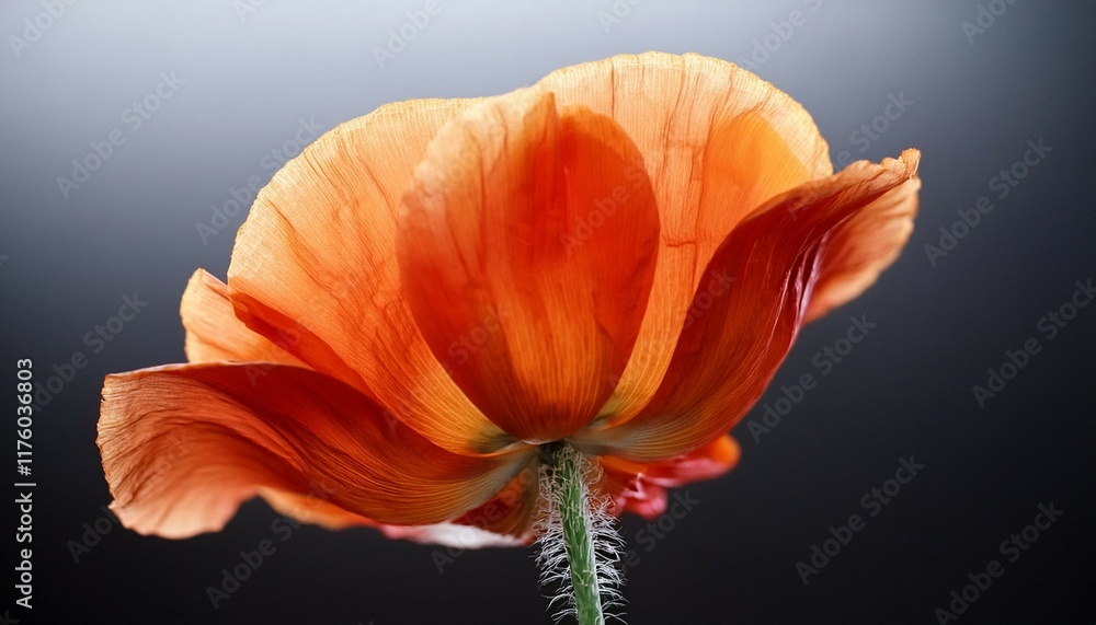 beautiful orange poppy flower with delicate petals beautiful orange poppy flower with delicate petals