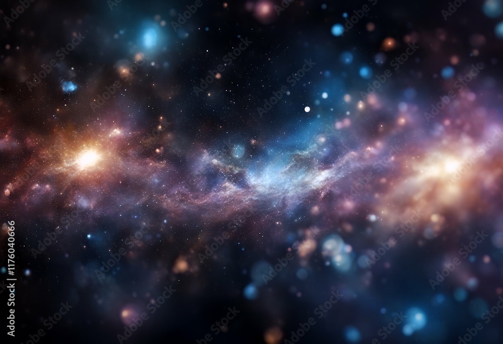 Naklejka premium r resonating Vast cosmic expanse galaxy energy feel pulsating