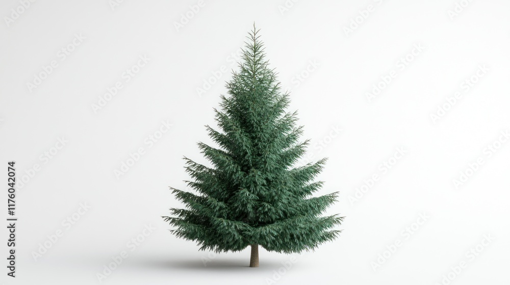 Single evergreen tree on white background. (1) Single evergreen tree on white background. (1)