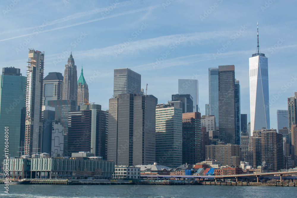Fototapeta premium Downtown New York and the freedom tower