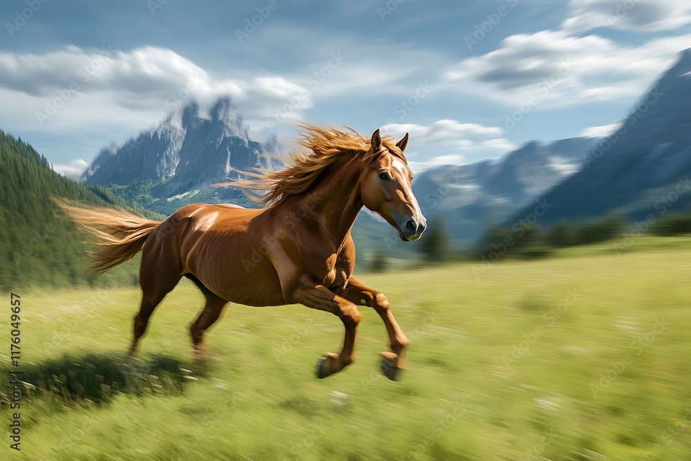 horse in the field horse in the field