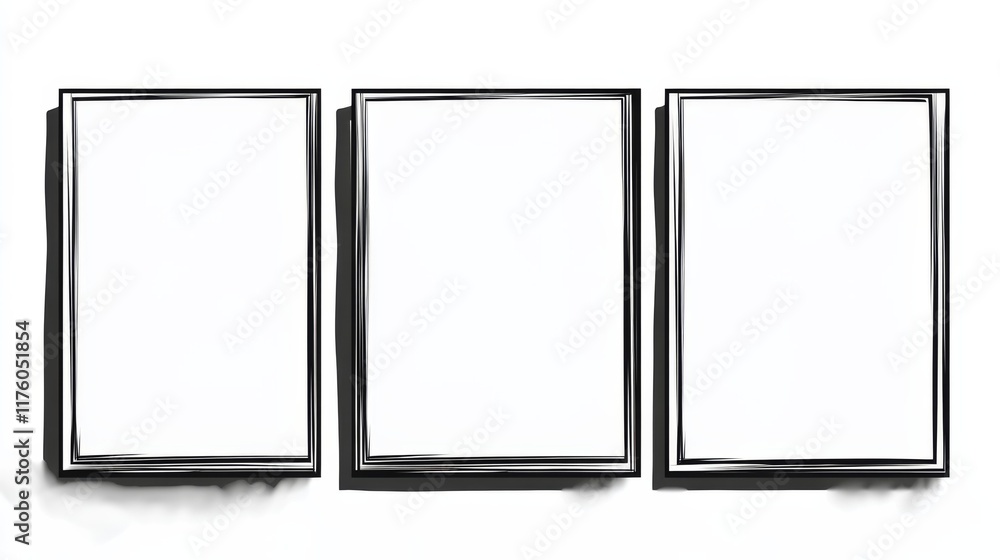 Comic Book Style Template with Four Blank Storyboard Boxes, Simple and Visually Appealing Layout for Easy Creation of Stories Comic Book Style Template with Four Blank Storyboard Boxes, Simple and Visually Appealing Layout for Easy Creation of Stories