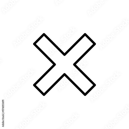 Close icon vector. Delete sign and symbol. cross sign
