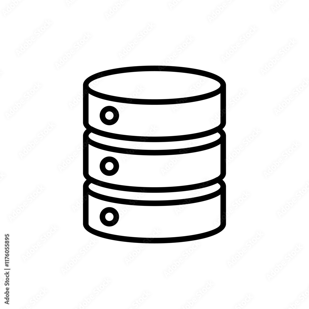 Database icon vector. database sign and symbol Database icon vector. database sign and symbol