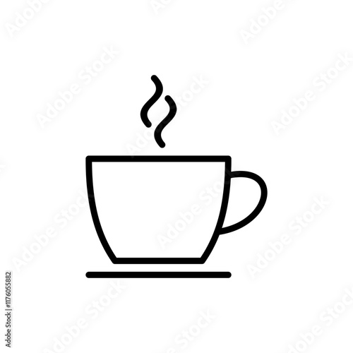 coffee cup icon vector. cup a coffee sign and symbol