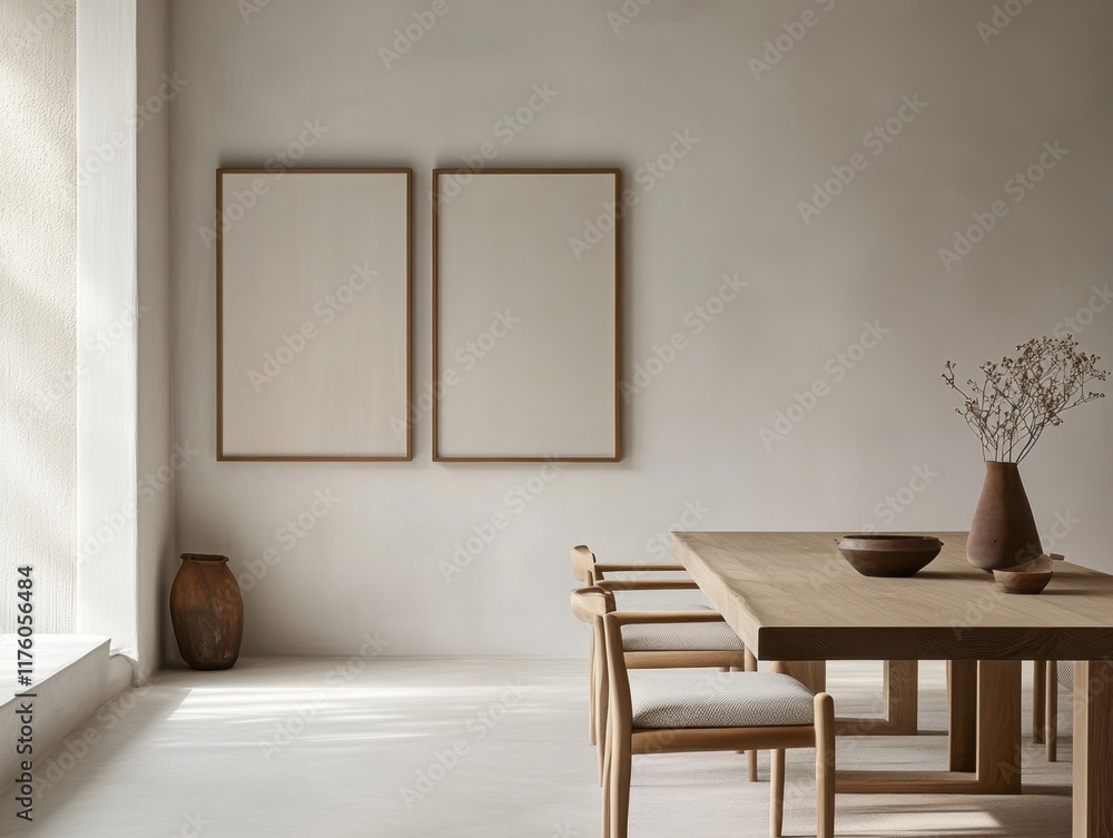 A white wall with a large window A white wall with a large window