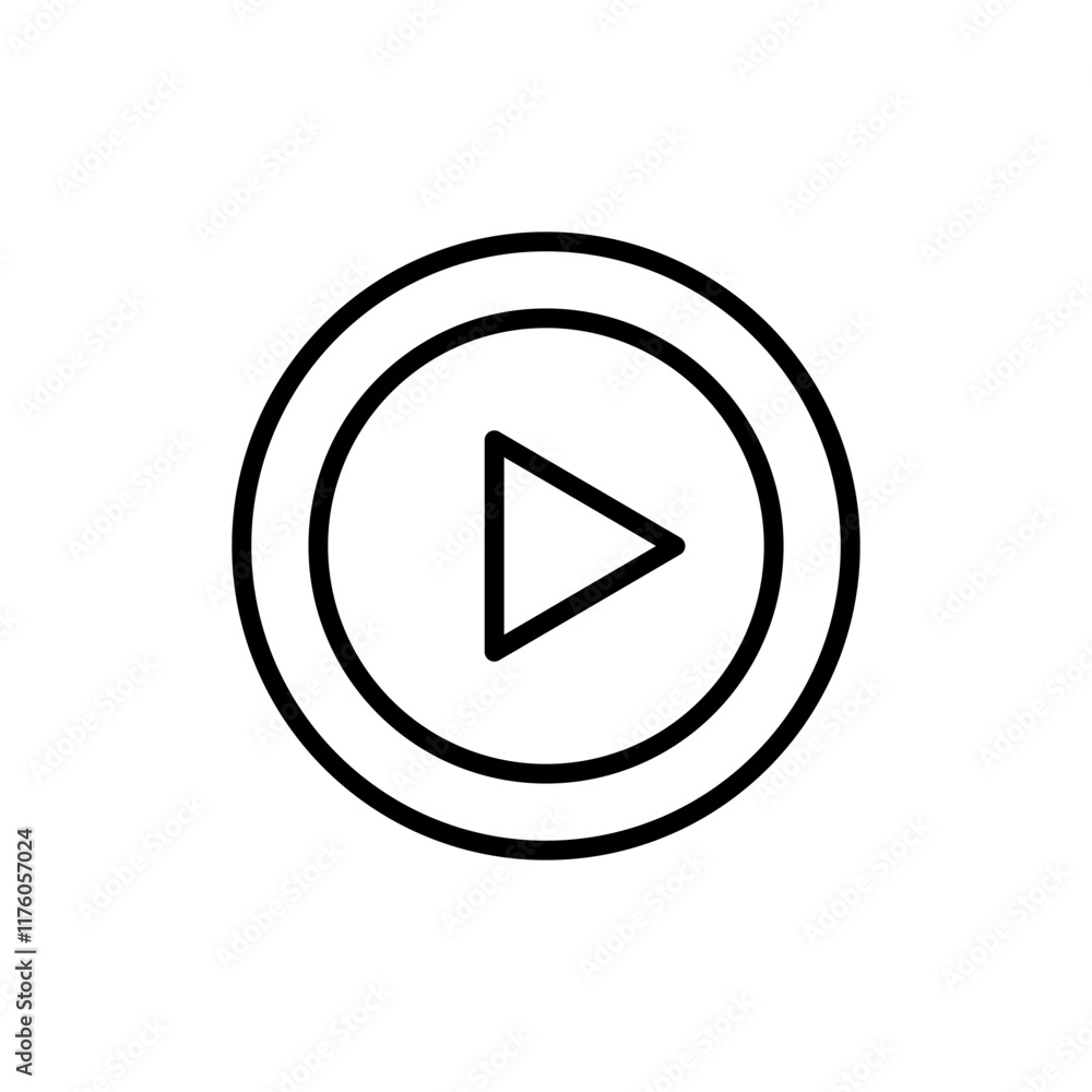 Play icon vector. Play button sign and symbol Play icon vector. Play button sign and symbol