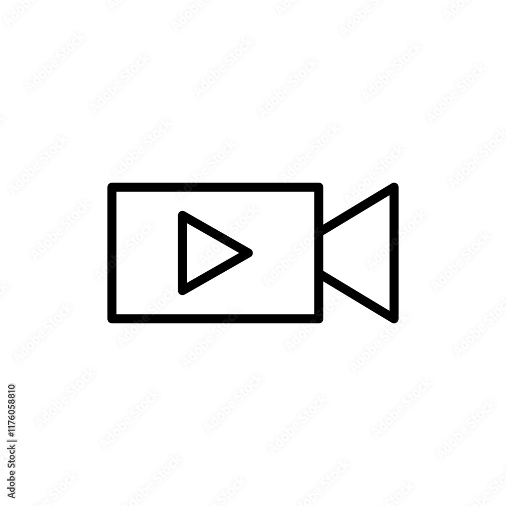 Video icon vector. video camera sign and symbol. movie sign. cinema Video icon vector. video camera sign and symbol. movie sign. cinema