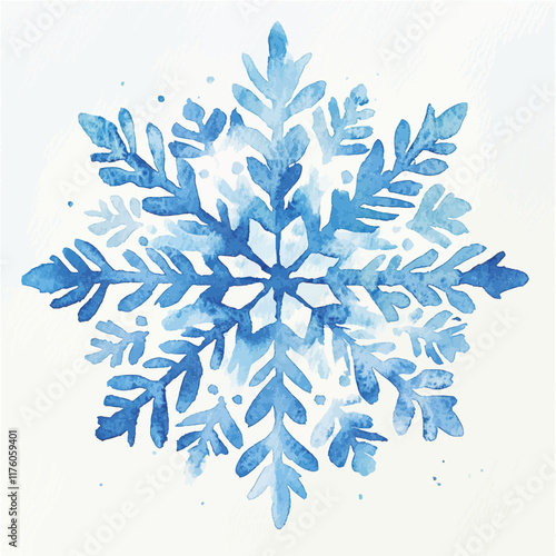 Schneeflocke Aquarell Vektorisiert