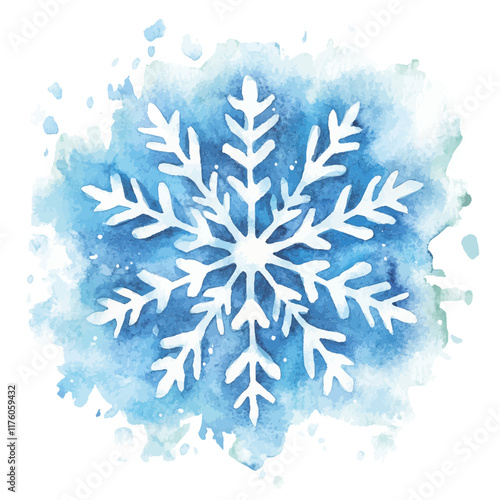 Schneeflocke Aquarell Vektorisiert