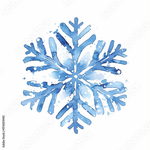 Schneeflocke Aquarell Vektorisiert