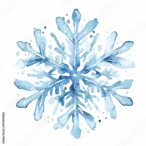 Schneeflocke Aquarell Vektorisiert