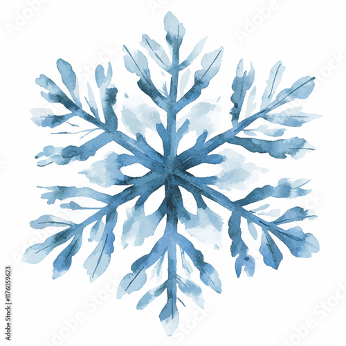 Schneeflocke Aquarell Vektorisiert