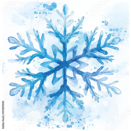 Schneeflocke Aquarell Vektorisiert