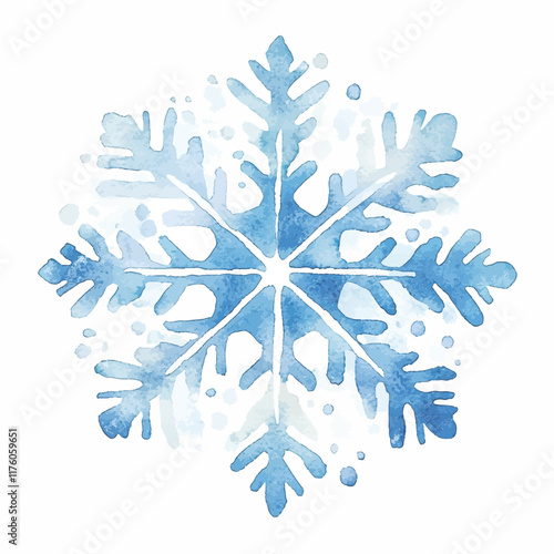 Schneeflocke Aquarell Vektorisiert