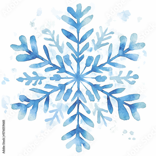 Schneeflocke Aquarell Vektorisiert