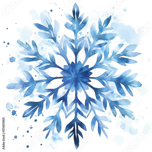 Schneeflocke Aquarell Vektorisiert