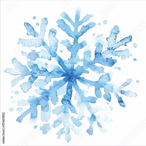 Schneeflocke Aquarell Vektorisiert