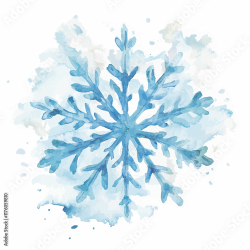 Schneeflocke Aquarell Vektorisiert