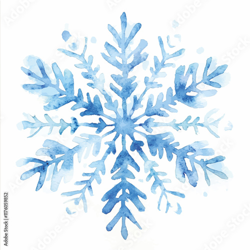 Schneeflocke Aquarell Vektorisiert