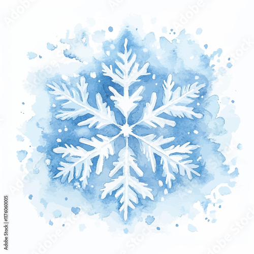 Schneeflocke Aquarell Vektorisiert