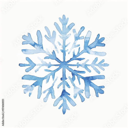 Schneeflocke Aquarell Vektorisiert