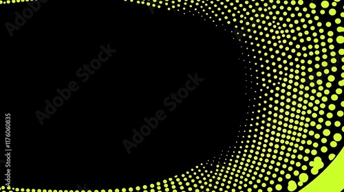 Wallpaper Mural Abstract Green Circles Design On Black Background Torontodigital.ca