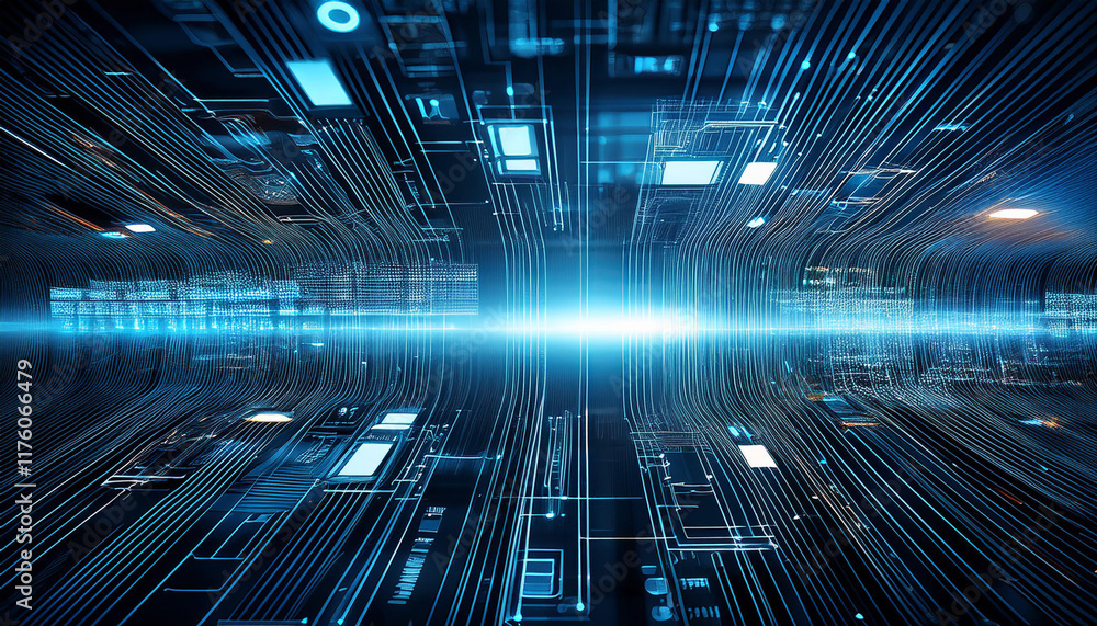 custom made wallpaper toronto digitalHigh-Tech Digital Background with Futuristic Elements and Cyber Design