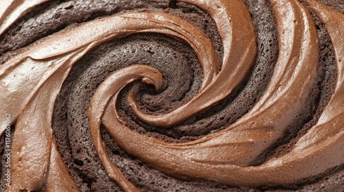 A chocolate marble cake showcasing a swirl pattern of dark and light chocolate.