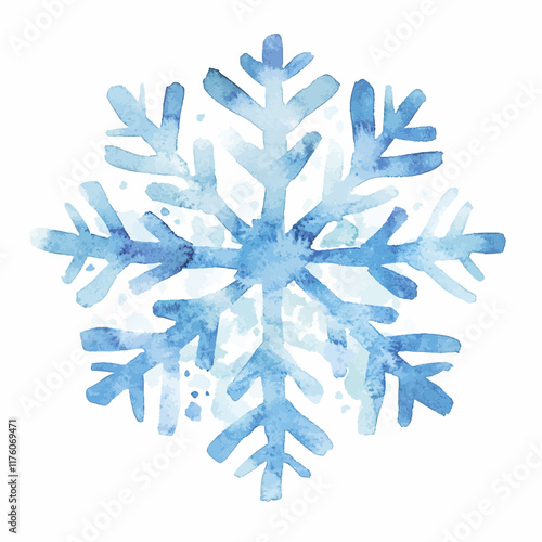 Schneeflocke Aquarell Vektorisiert