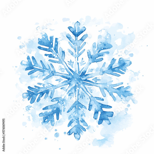Schneeflocke Aquarell Vektorisiert