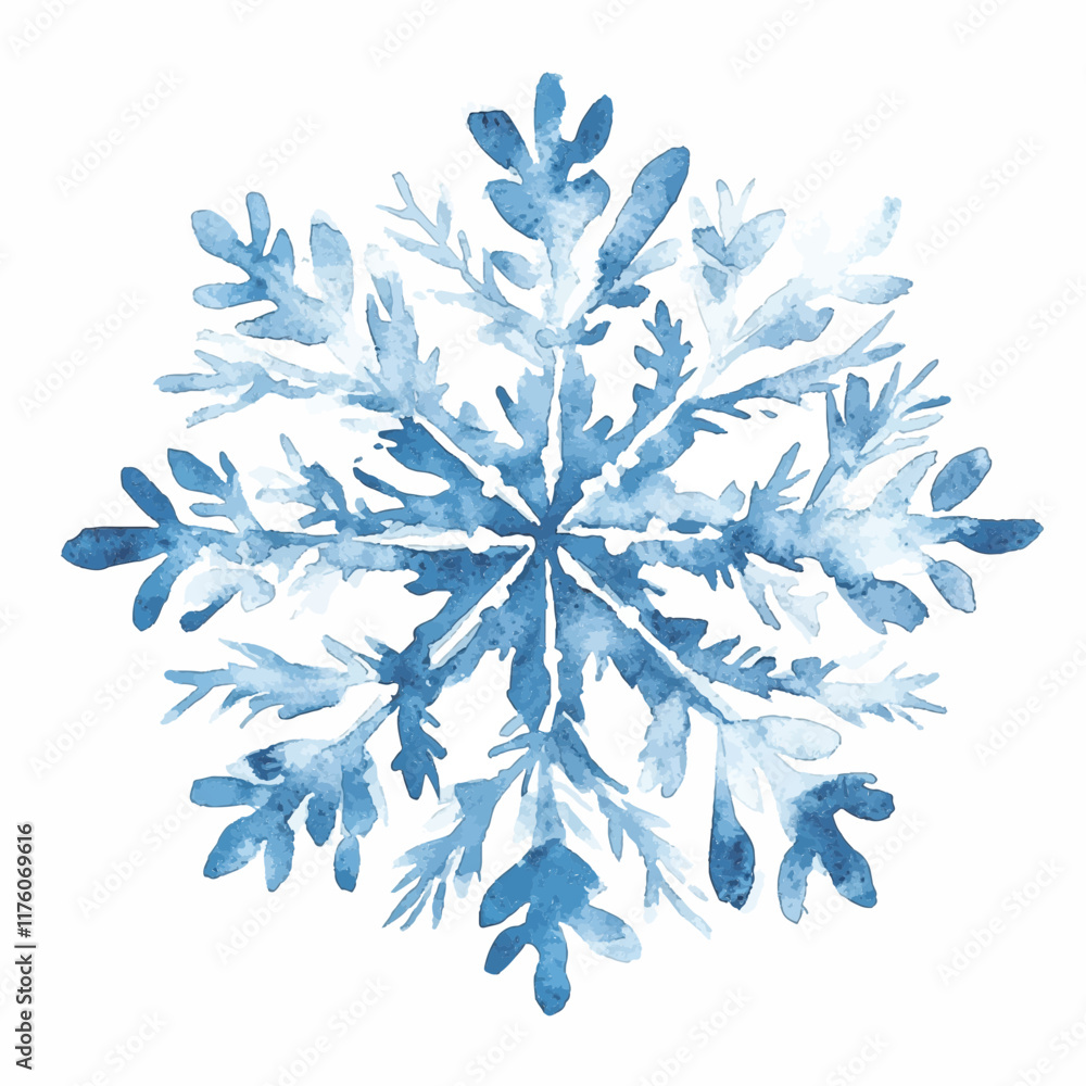 Schneeflocke Aquarell Vektorisiert Schneeflocke Aquarell Vektorisiert