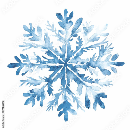 Schneeflocke Aquarell Vektorisiert