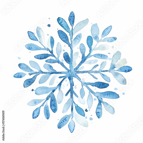 Schneeflocke Aquarell Vektorisiert