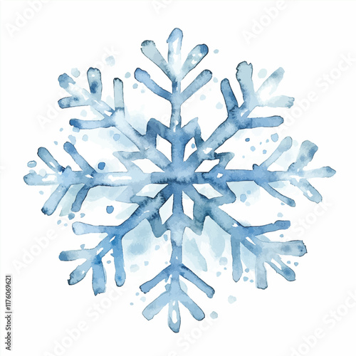 Schneeflocke Aquarell Vektorisiert