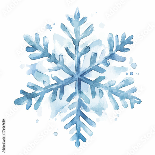 Schneeflocke Aquarell Vektorisiert