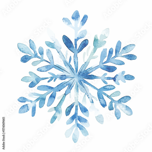 Schneeflocke Aquarell Vektorisiert