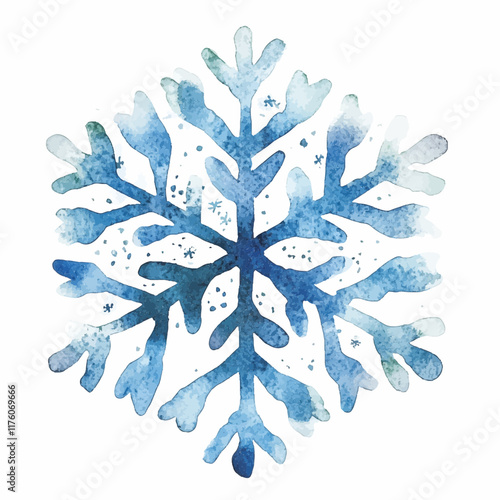 Schneeflocke Aquarell Vektorisiert