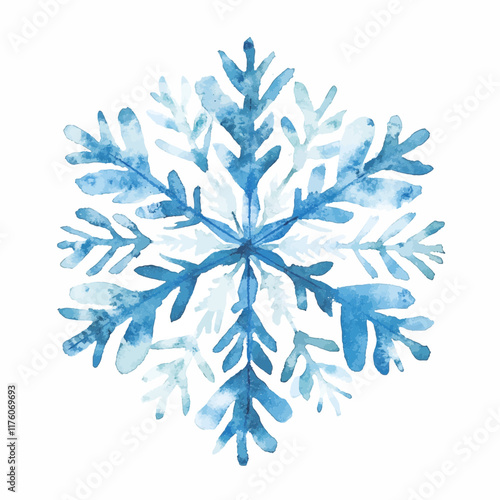 Schneeflocke Aquarell Vektorisiert