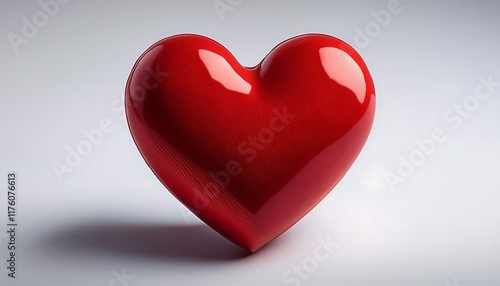 Wallpaper Mural Red heart with line texture, 3D render, minimal, love symbol, elegant, smooth surface, subtle pattern, simple background. Torontodigital.ca