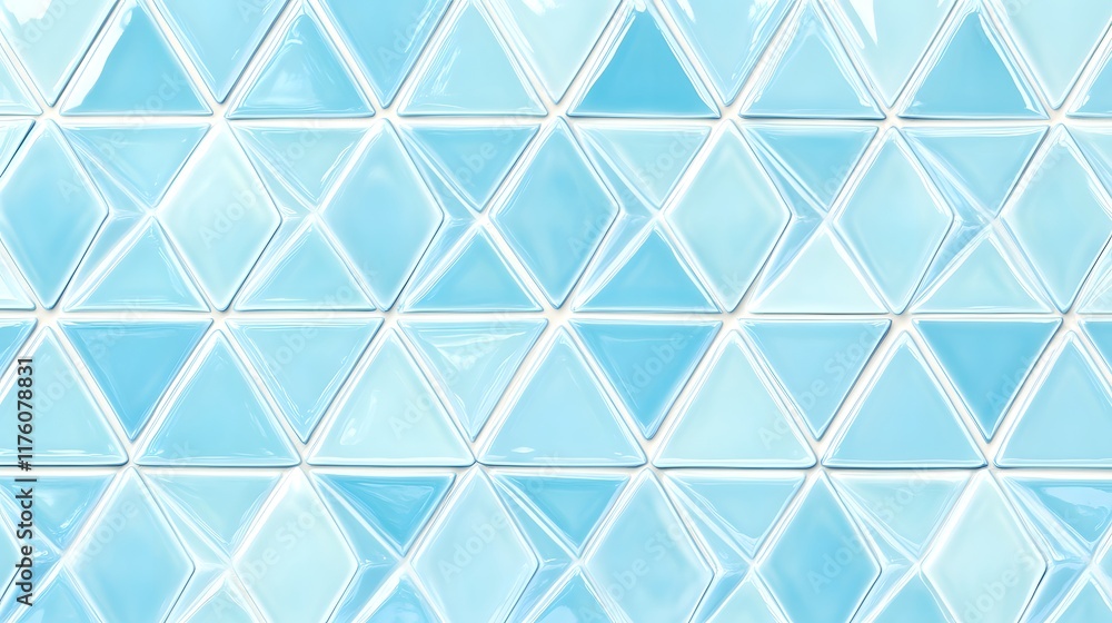 Tessellated Pattern of Light Blue Triangular Tiles Tessellated Pattern of Light Blue Triangular Tiles