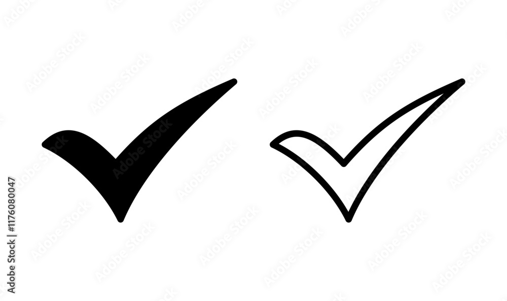 Check mark icon logo design. Tick mark sign and symbol Check mark icon logo design. Tick mark sign and symbol